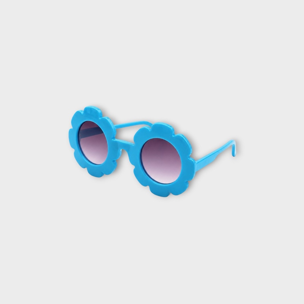 Blue Flower Kids Sunglasses - Playful Floral Shades